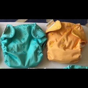 (4) Bumgenius Elementals Organic Cloth Diapers